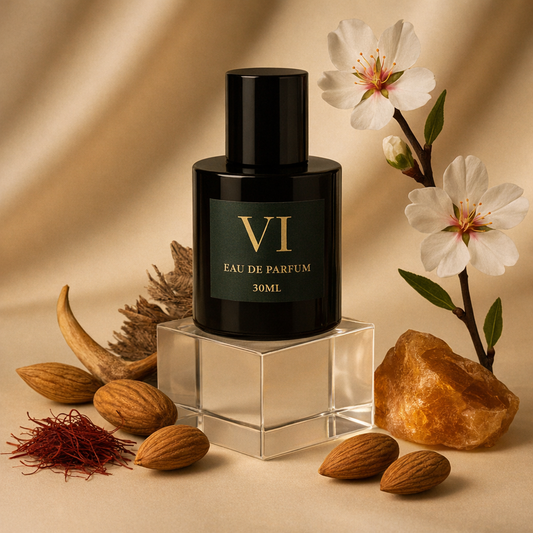 VI 64 – unisex kvapas iš ambros, medienos ir gėlių šeimos