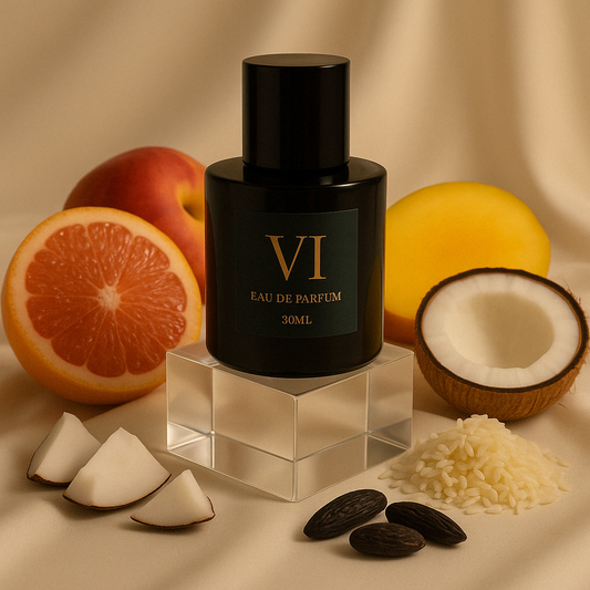 VI 44 – unisex fragrance with fruity, floral and woody notes