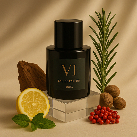 VI 104 – a woody, citrus and spicy fragrance for men