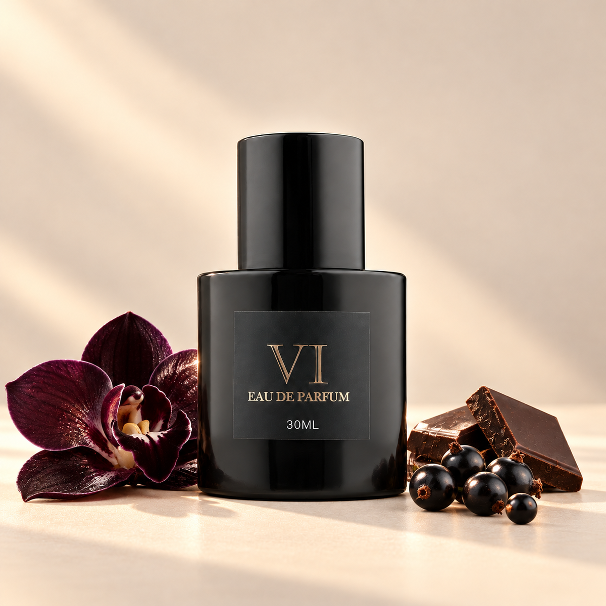 VI 10 30 ml kvepalai su orchidėjos, šokolado ir juodųjų serbentų akcentais