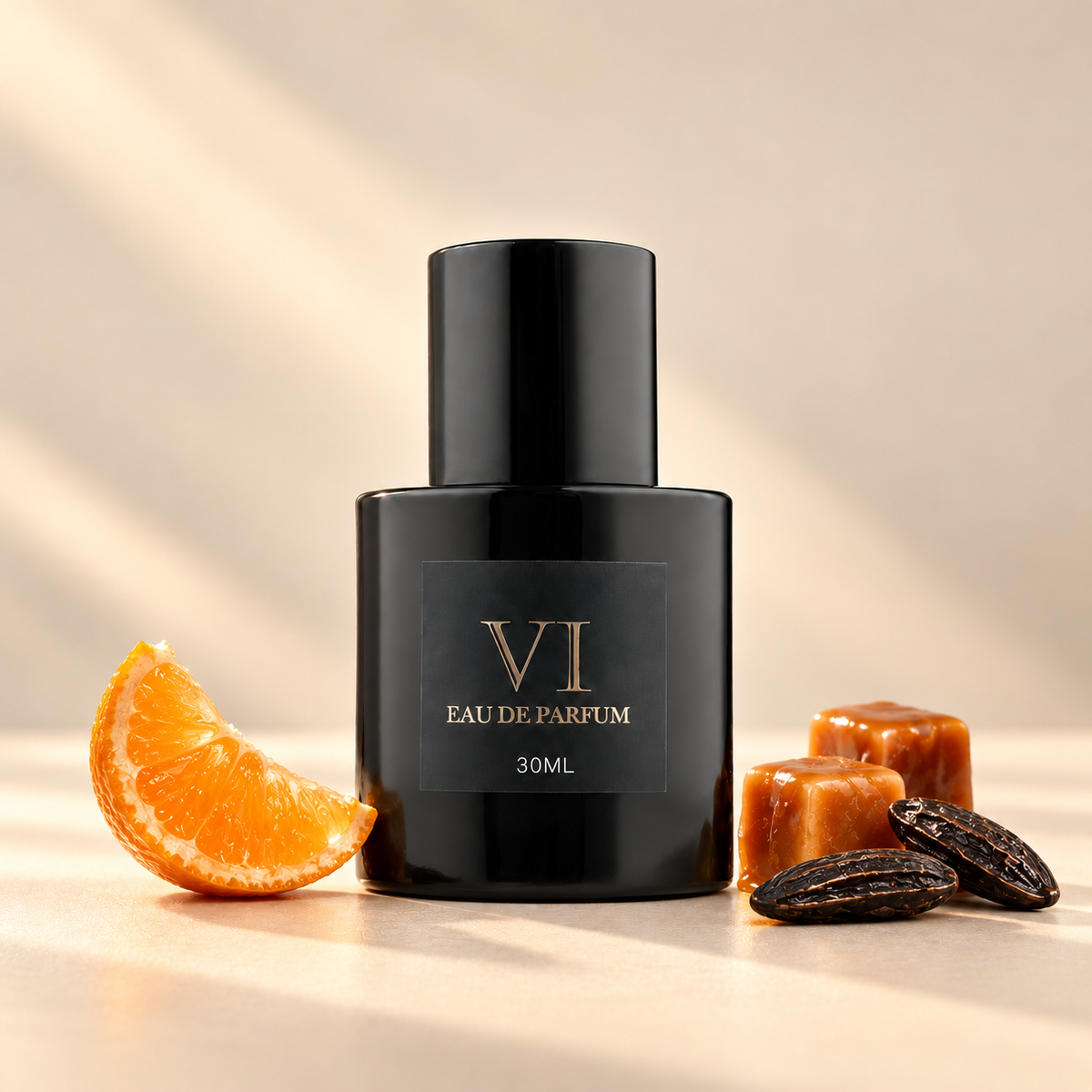 VI 125 30 ml kvepalai su mandarino, karamelės ir tonka pupelių akcentais